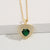 Women Heart Heart Zircon Diamond Inlay Necklaces