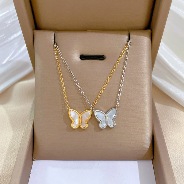 Fashion Chamfered Cube Geometric Titanium Steel Electroplating Necklaces