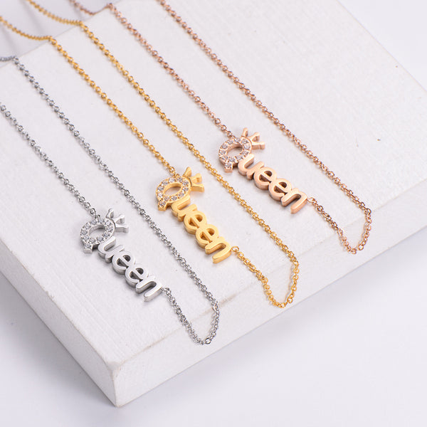 Women Korean Metal Diamond Zodiac Sign Stainless Steel Electroplating Pendants