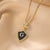 Moderate Luxury Letter Geometric Titanium Steel 18K Gold Plated Necklaces