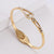 Women Korean Metal Geometric Stainless Steel Bangles