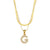 Fashion Stripe Number Text Letter Stainless Steel 18K Gold Plated Necklaces