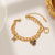 Women Cartoon Animal Chinese Zodiac Titanium Steel 18K Gold Plated Bracelets