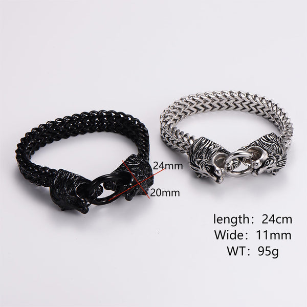 Expressive Men Stripe Geometric Stainless Steel Electroplating Bracelets