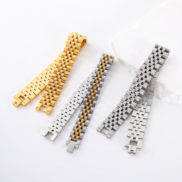 Unisex Minimalist Geometric Stainless Steel Electroplating Bracelets