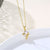 Women Minimalist Geometric Metal Bowknot Stainless Steel Electroplating Necklaces