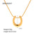 IG Style Asymmetrical Stainless Steel 18K Gold Plated Necklaces