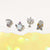 Round Cartoon Zircon Zircon Inlay Earrings