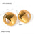 IG Style Checkered Geometric Stainless Steel 18K Gold Plated Earrings