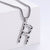 Men Metal Retro Vintage Number Text Letter Stainless Steel Polishing Pendants