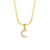 Fashion Stripe Number Text Letter Stainless Steel 18K Gold Plated Necklaces