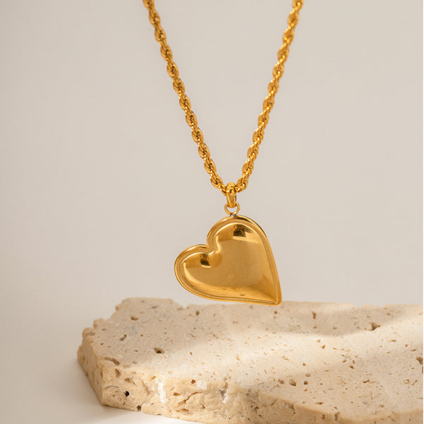 Heart Stainless Steel Electroplating Necklaces