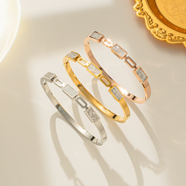 Korean Titanium Steel 18K Gold Plated Bangles