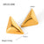 IG Style Checkered Geometric Stainless Steel 18K Gold Plated Earrings