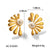 IG Style Pearl Flower Geometric Stainless Steel Electroplating Earrings