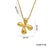 Letter Text Number Titanium Steel 18K Gold Plated Necklaces