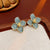 Luxurious Flower Flower Alloy Oil Dripping Earrings