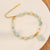 Women Fashion Butterfly Insect Natural Stone Handmade Bracelets