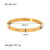 IG Style Circle Irregular Heart Tennis / Diamond Line Stainless Steel Zircon Inlay Bangles