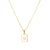 Minimalist Letter Number Text Stainless Steel 18K Gold Plated Necklaces