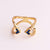 IG Style Women U-Shape Zircon Electroplating Rings