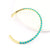 Women Metal Stripe Bohemian Stripe Gold Plating Bangles