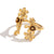 Retro Vintage Fashion Flower Stainless Steel Electroplating Rings