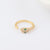 Women Diamond Metal Rainbow Irregular Snake Eye Zircon Rings