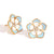 Fashion Petal Geometric Flower Stainless Steel Electroplating Necklaces