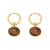 Fashion Round Circle Geometric Stainless Steel 18K Gold Plated Earrings