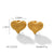 IG Style Heart Geometric Stainless Steel Electroplating Earrings