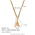 Fashion Letter Number Geometric Text Stainless Steel 18K Gold Plated Necklaces