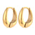 Fashion Ellipse Geometric Stainless Steel 18K Gold Plated Earrings