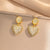 Moderate Luxury Flower Copper Diamond Inlay Stud Earrings