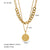 IG Style Circle Chain Geometric Stainless Steel Electroplating Necklaces