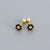 925 Sterling Silver Minimalist Flower Flower Silver Diamond Inlay Stud Earrings