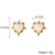 Fashion Heart Geometric Stainless Steel 18K Gold Plated Stud Earrings