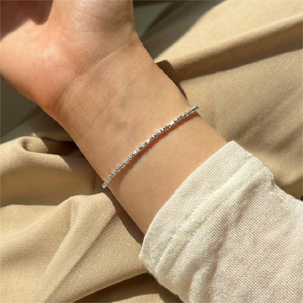 925 Sterling Silver Korean Geometric Silver Handmade Bangles