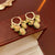 Luxurious Geometric Alloy Diamond Inlay Earrings