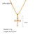 IG Style Cross Geometric Stainless Steel 18K Gold Plated Necklaces