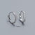 925 Sterling Silver Fashion Stripe Geometric Silver Electroplating Stud Earrings