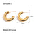 IG Style Irregular Geometric Stainless Steel 18K Gold Plated Earrings