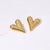 Minimalist Heart Stainless Steel Electroplating Stud Earrings