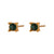 Fashion Round Geometric Stainless Steel 18K Gold Plated Stud Earrings