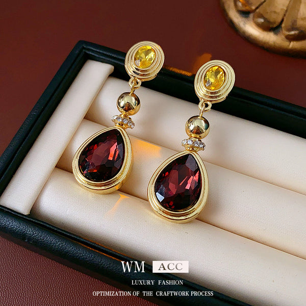 Medieval Droplet Droplet Geometric Alloy Electroplating Earrings