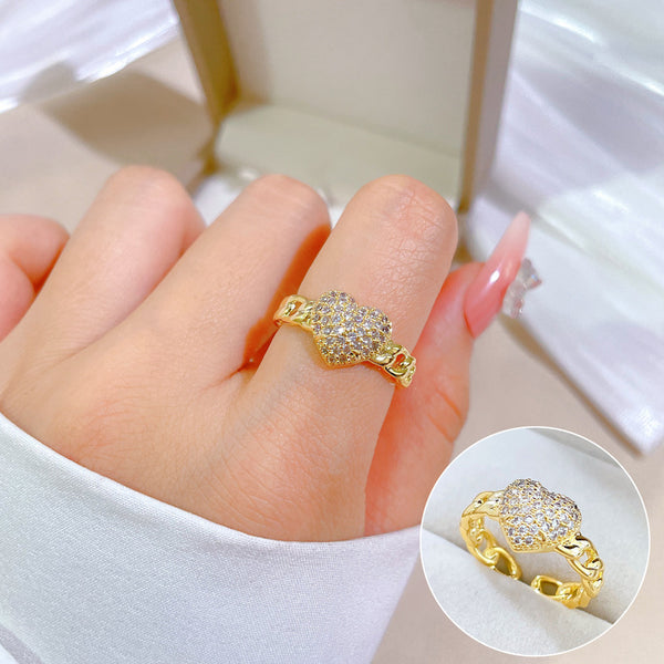 Women Crown Brass Electroplating Rings