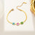 Korean Round Geometric Titanium Steel 18K Gold Plated Necklaces