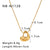 IG Style Heart Heart Geometric Stainless Steel Electroplating Necklaces