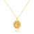 Quadrilateral Round Heart Zircon Diamond Inlay Necklaces