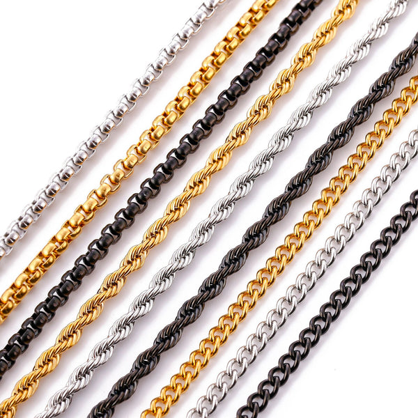 Punk Stripe Stainless Steel Electroplating Jewelry Making